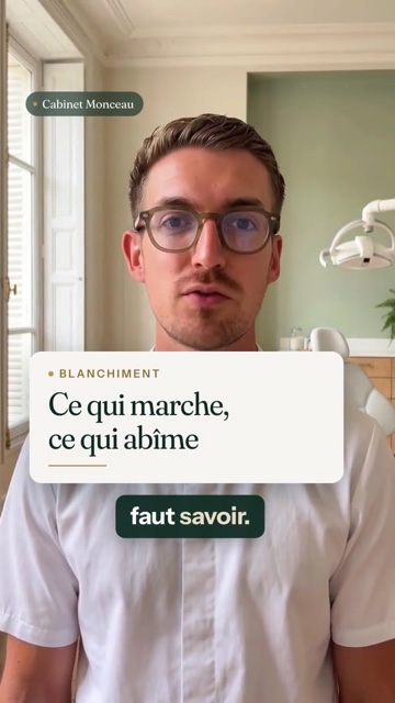Subtitled vertical video on teeth whitening, edited by DeveloppIA