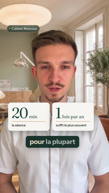 Subtitled vertical video on teeth cleaning (scaling), edited by DeveloppIA