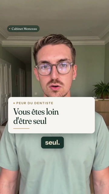 Subtitled vertical video on fear of the dentist, edited by DeveloppIA